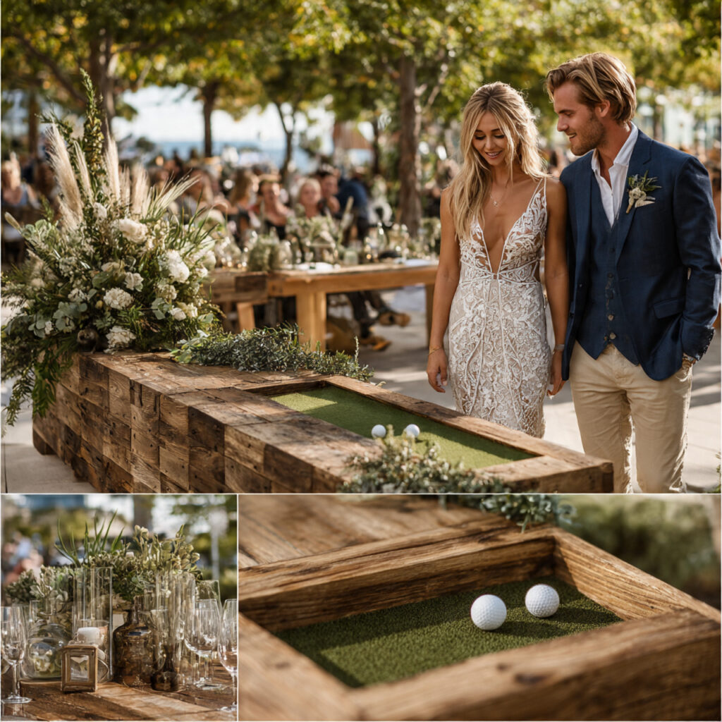 portable mini golf course at an outdoor