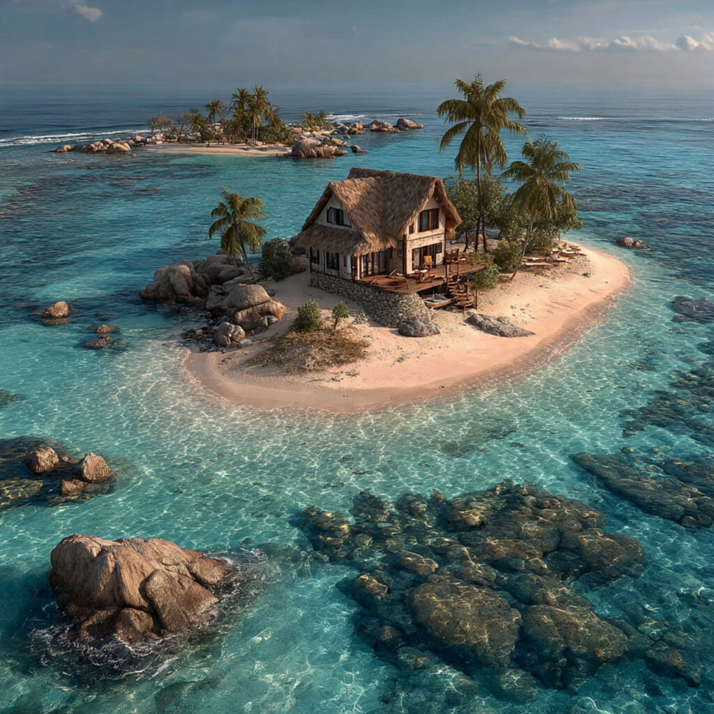 private maldives island aerial view single resort