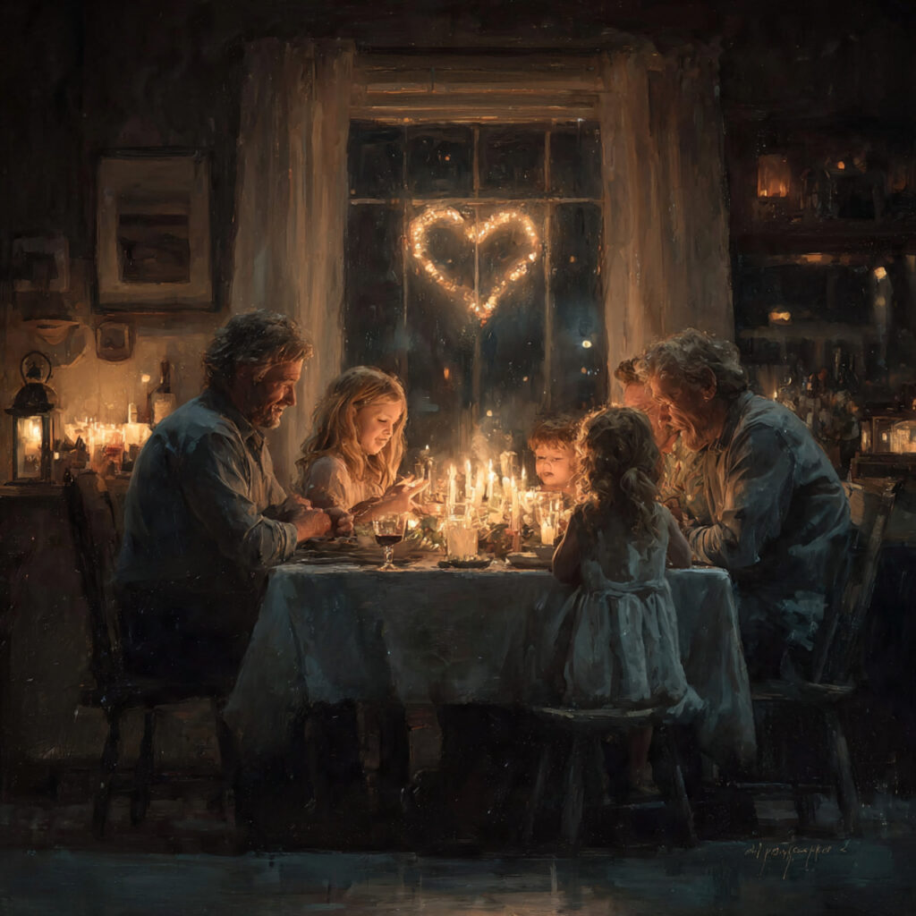 proposal during family dinner celebration people smiling