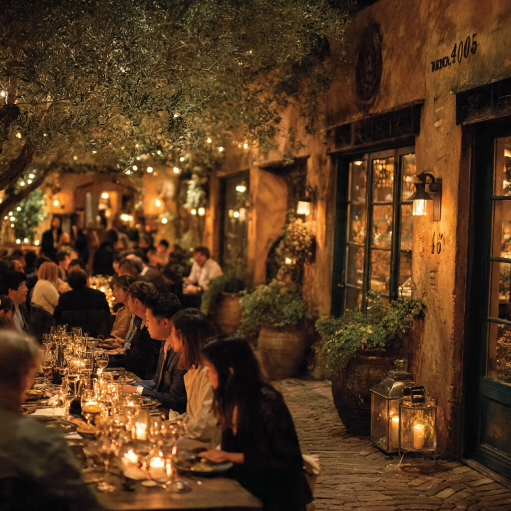 quiet restaurant wedding reception small group enjoying