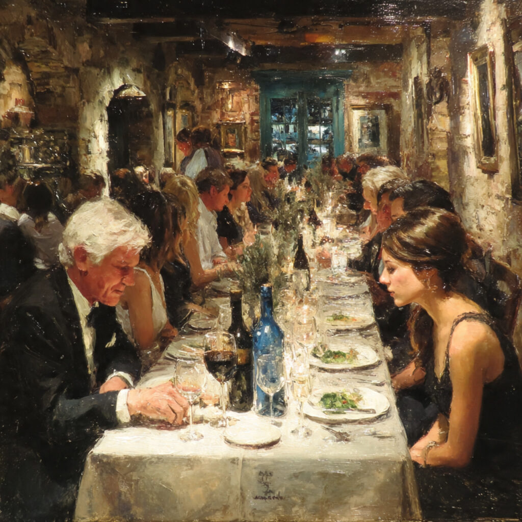 rehearsal dinner in a private dining room