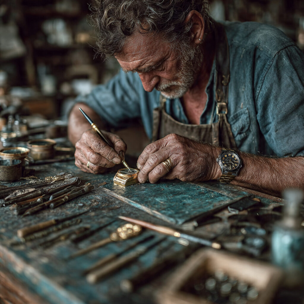 19 Meaningful 50th Anniversary Gift Ideas for a Golden Year 5 restorer s hands repairing an old vintage watch
