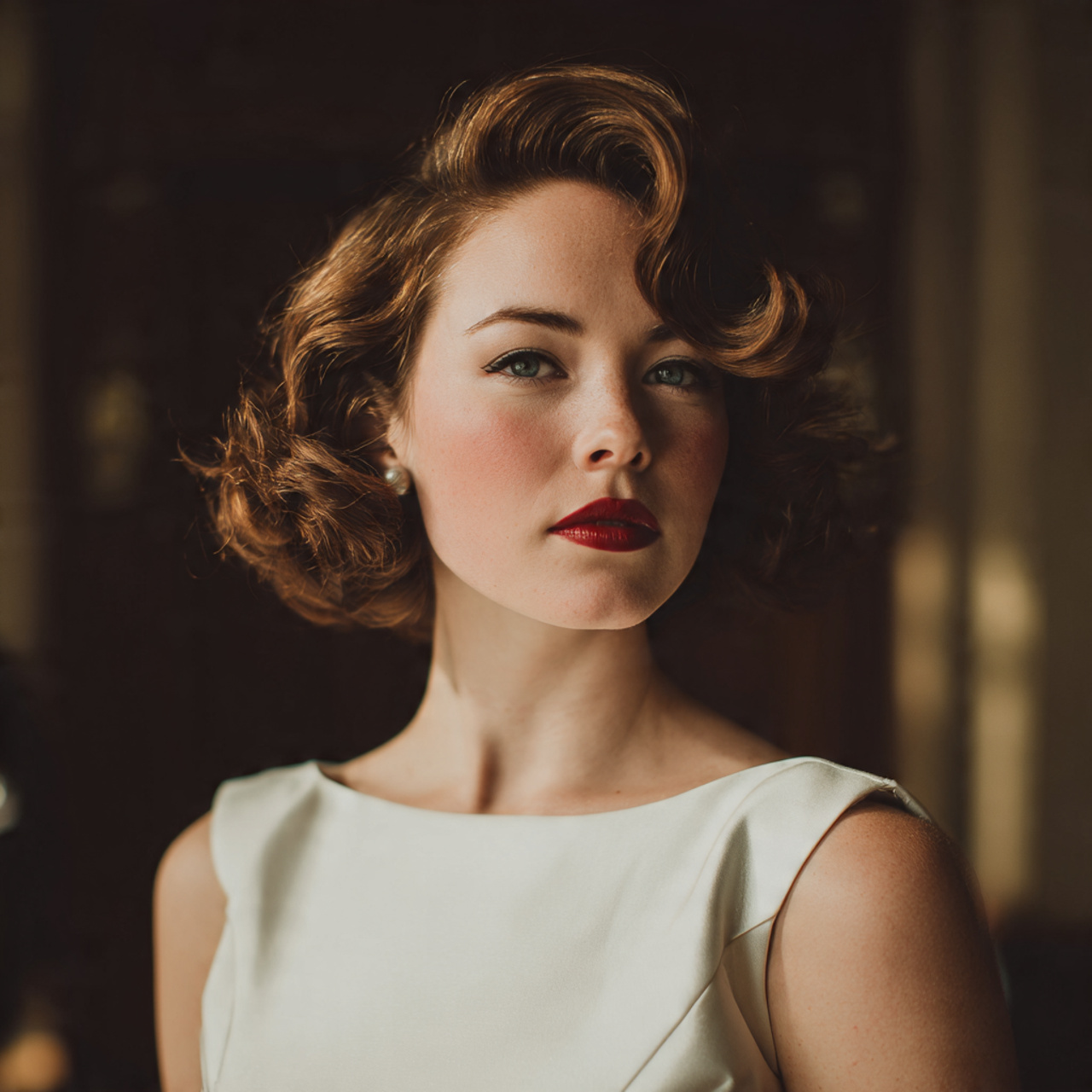 30 Gorgeous Wedding Hairstyles For Short Hair Ideas for Modern Brides 18 Vintage Roll-Back Style