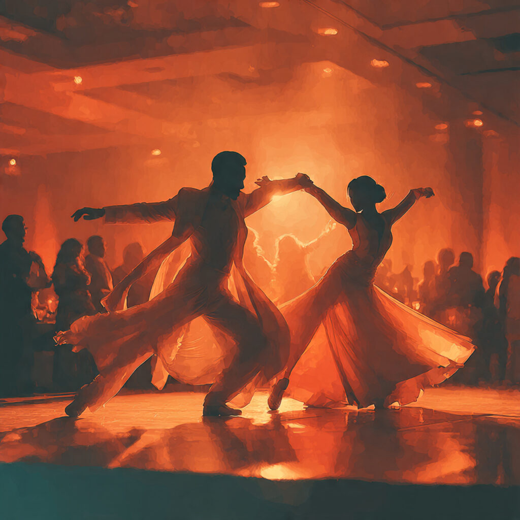 siblings performing a synchronized choreographed dance routine