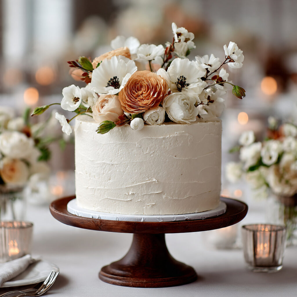 23 Courthouse Wedding ideas That Feels Personal and Meaningful 16 single tier white wedding cake clean design subtle