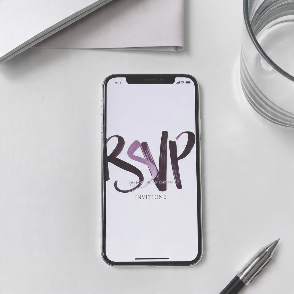 21 Bridal Shower Etiquette rules to Plan a Beautiful and Polished Event 11 smartphone and invitation on a clean desk