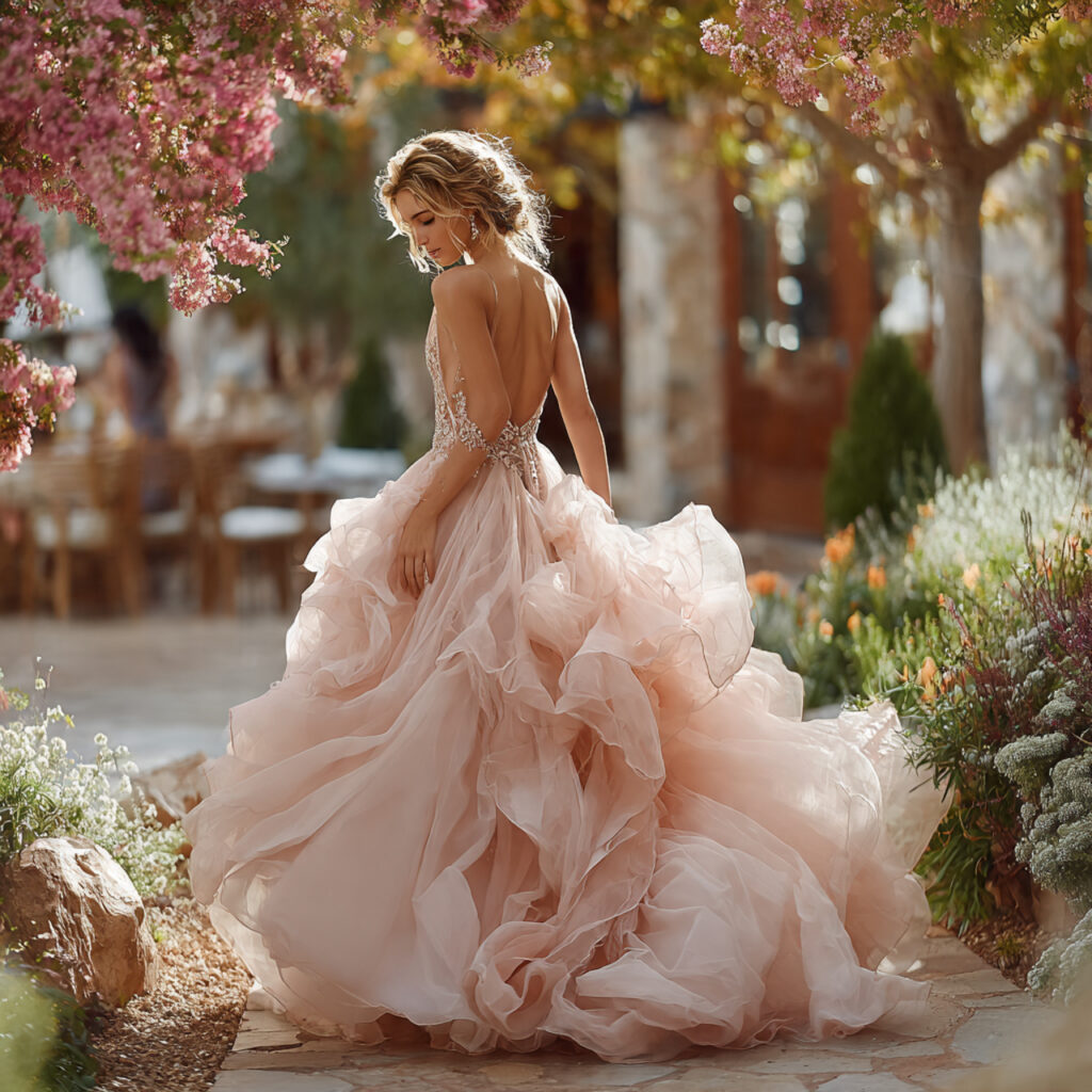 21 Best Dream Wedding Ideas Dresses to Inspire Your Look 17 soft blush colored bridal gown with subtle ombr