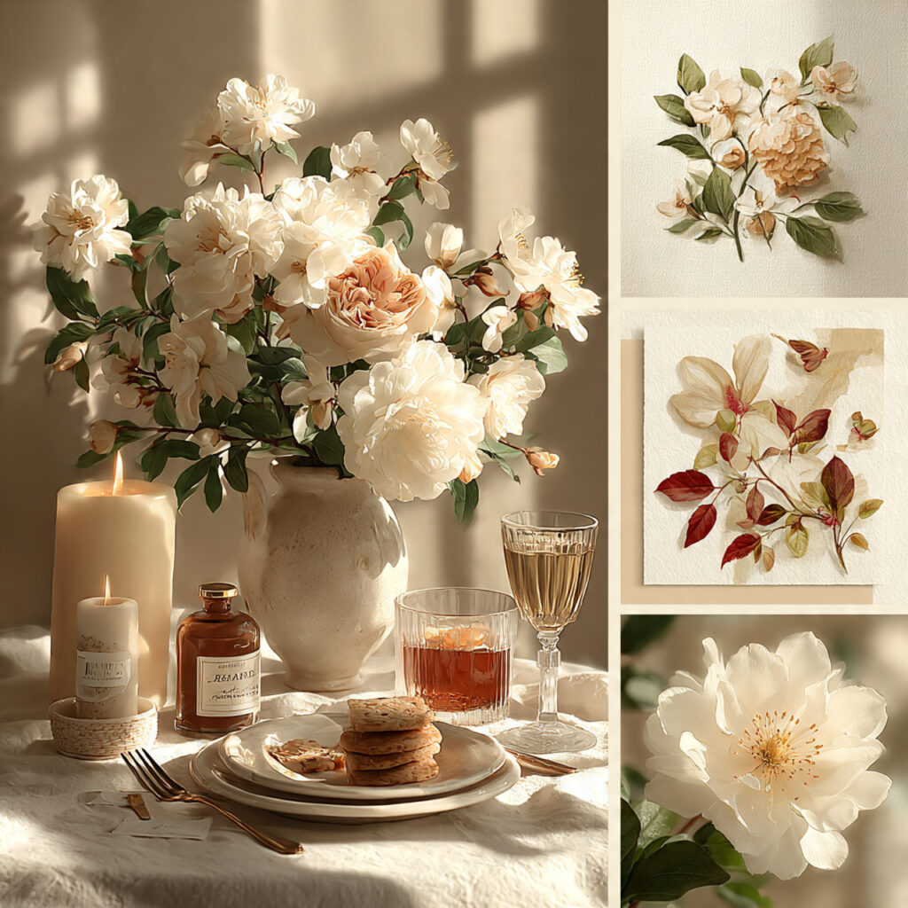 spring florals summer sunlight autumn leaves winter