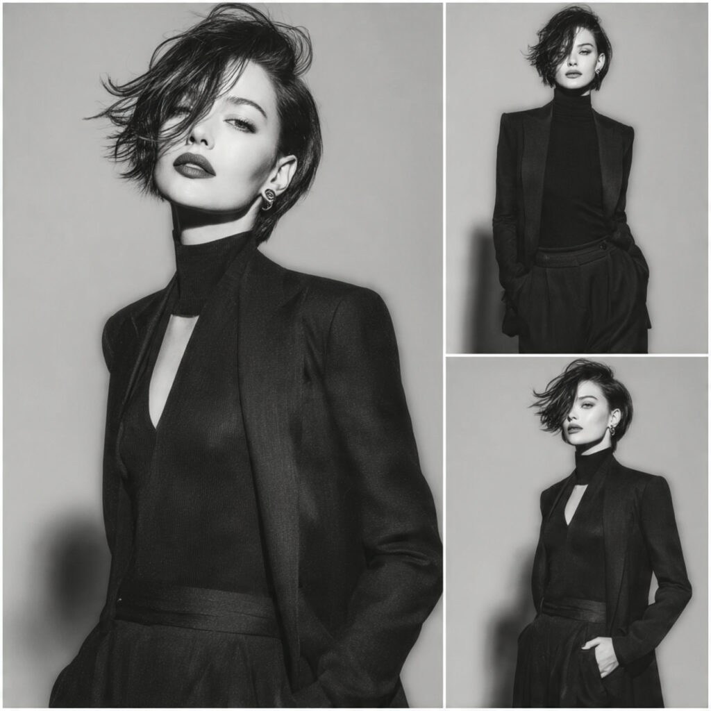 tailored blazer layered over a cocktail outfit