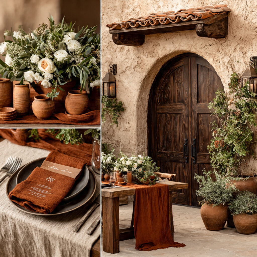 terracotta and cream wedding palette desert inspired celebration