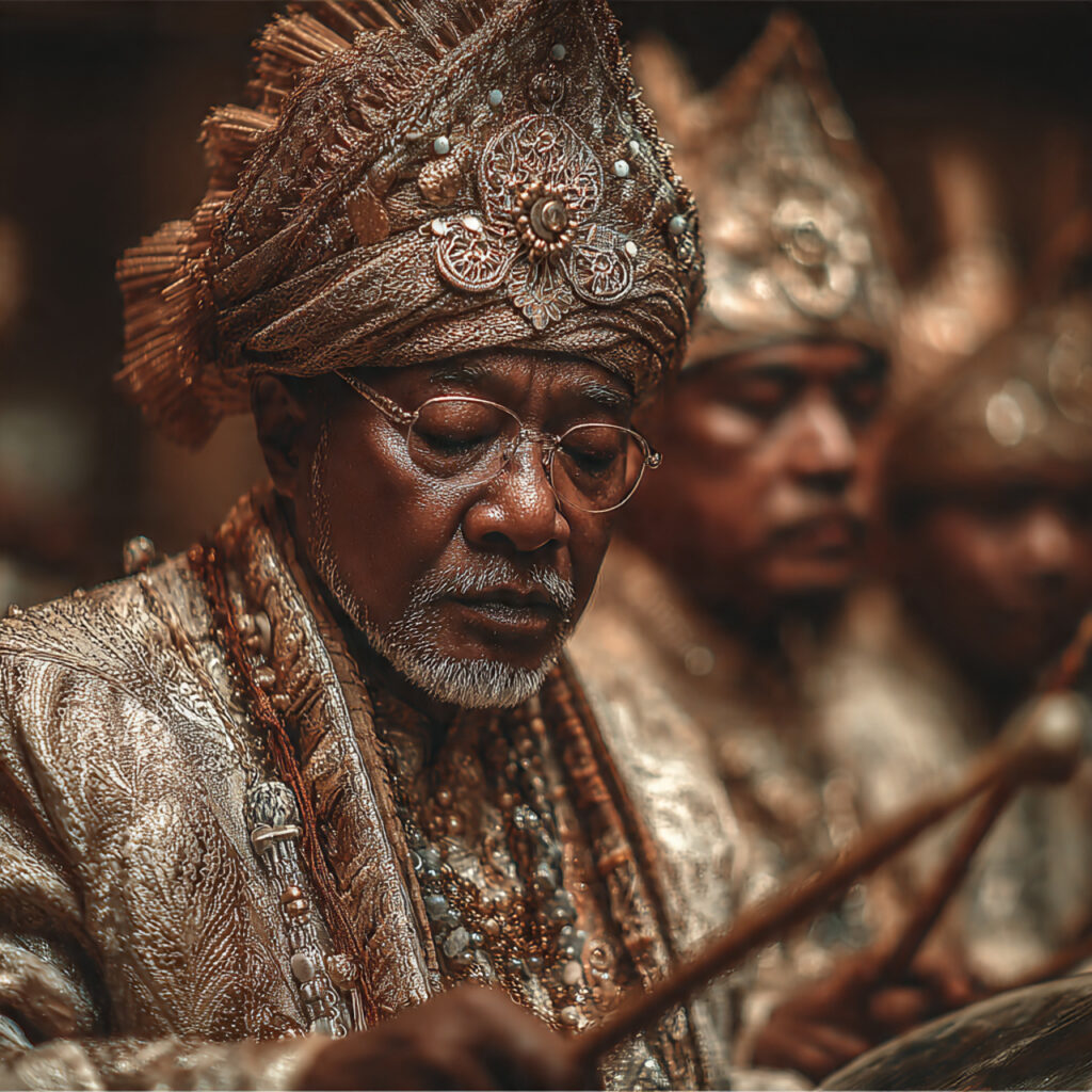 traditional cultural music performance at wedding elders