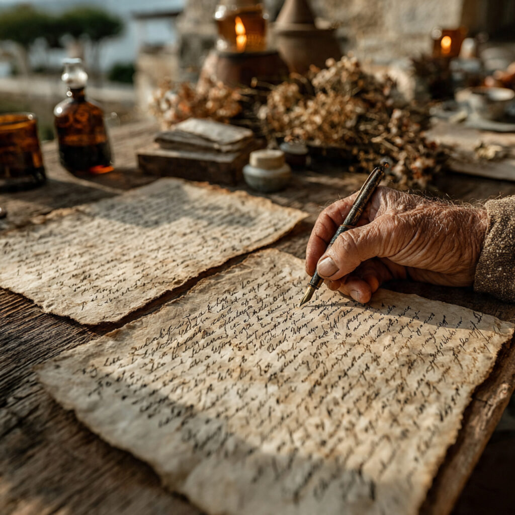 19 Meaningful 50th Anniversary Gift Ideas for a Golden Year 11 two handwritten letters on textured paper fountain