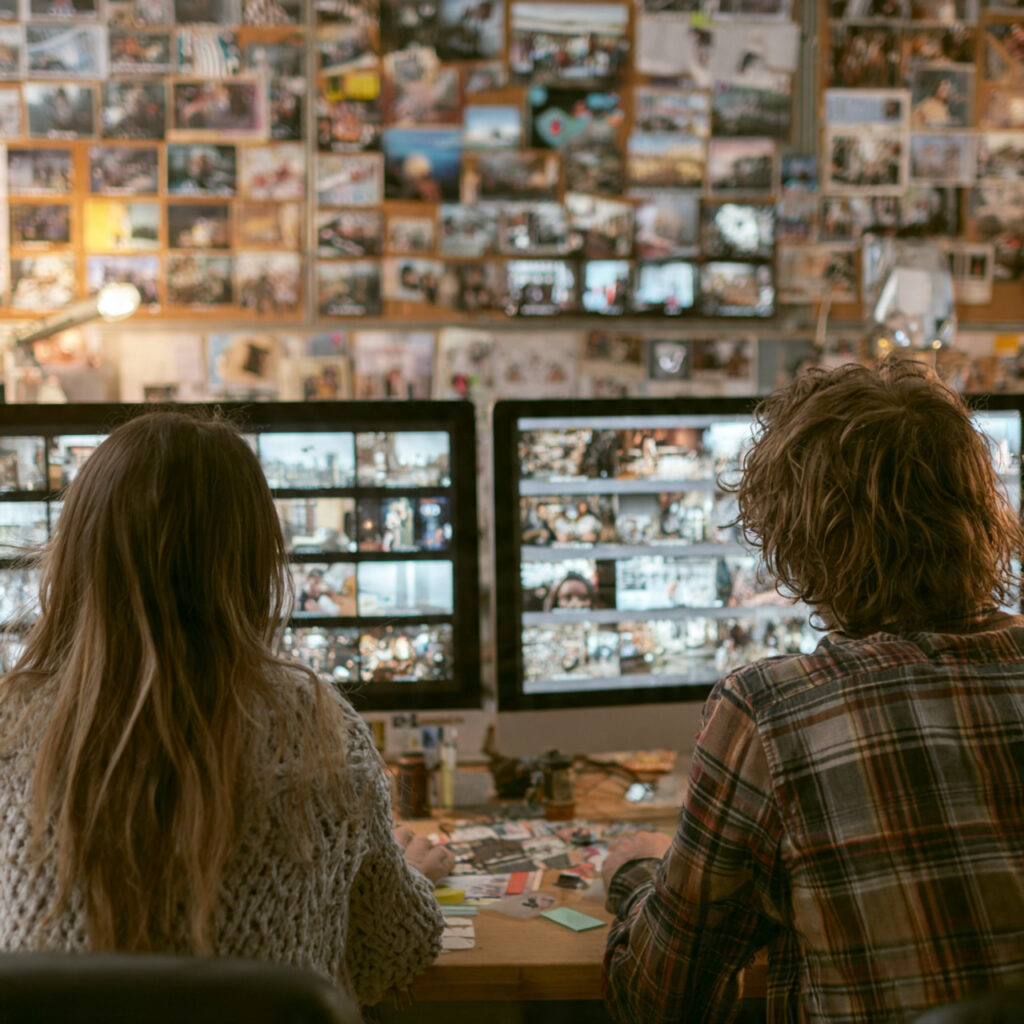 two people on a shared video call