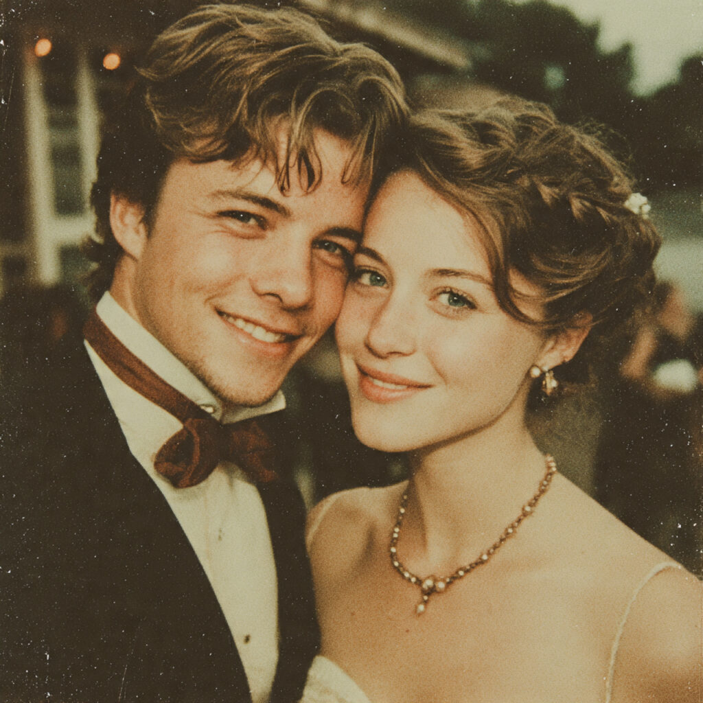 wedding couple photographed on 35mm film natural