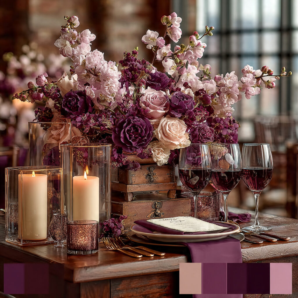 wedding decor with a cohesive color palette