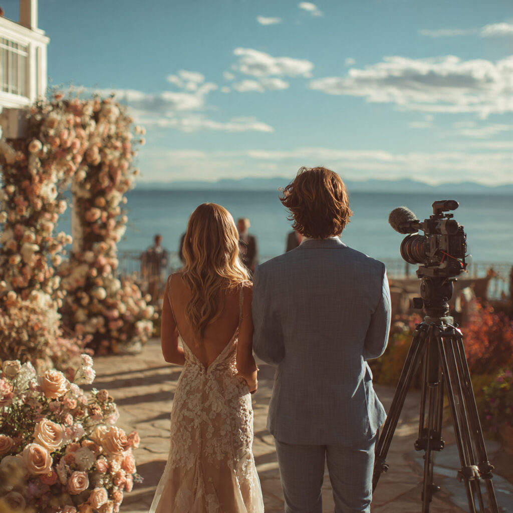 wedding planner coordinating with photographer and videographer