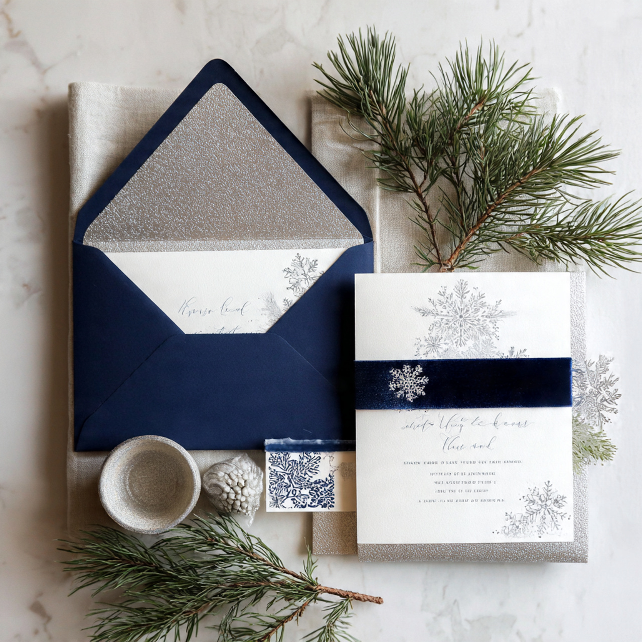 Elegant Winter Wedding Invitations