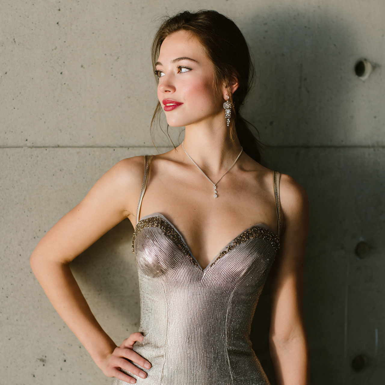 25 Black Tie Wedding Attire Ideas for a Stunning Look 6 Metallic Accented Gown