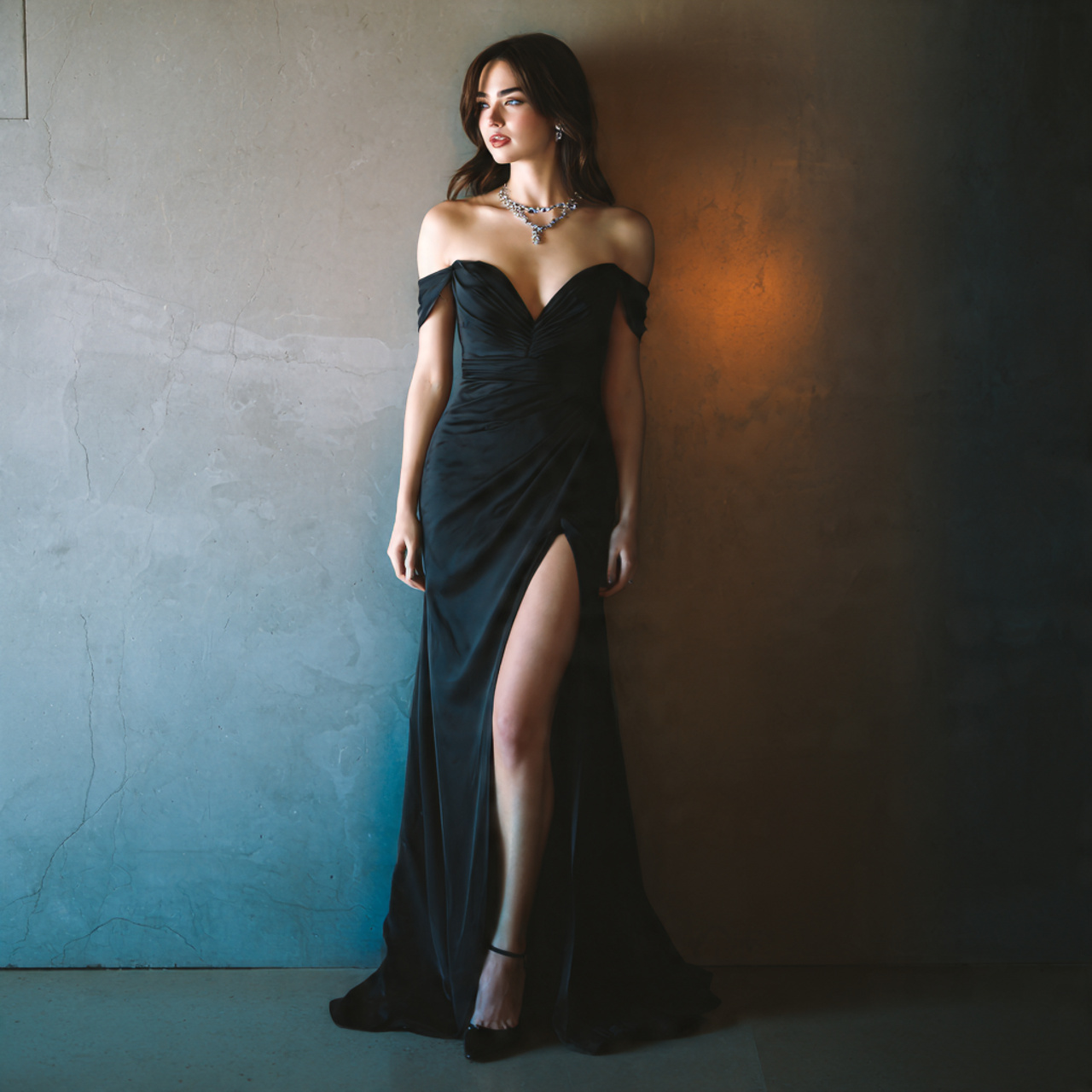 25 Black Tie Wedding Attire Ideas for a Stunning Look 2 Floor-Length Black Gown