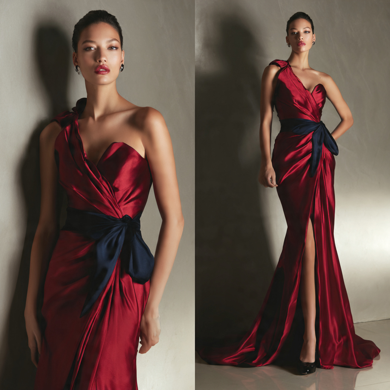25 Black Tie Wedding Attire Ideas for a Stunning Look 12 Opulent Satin Gown