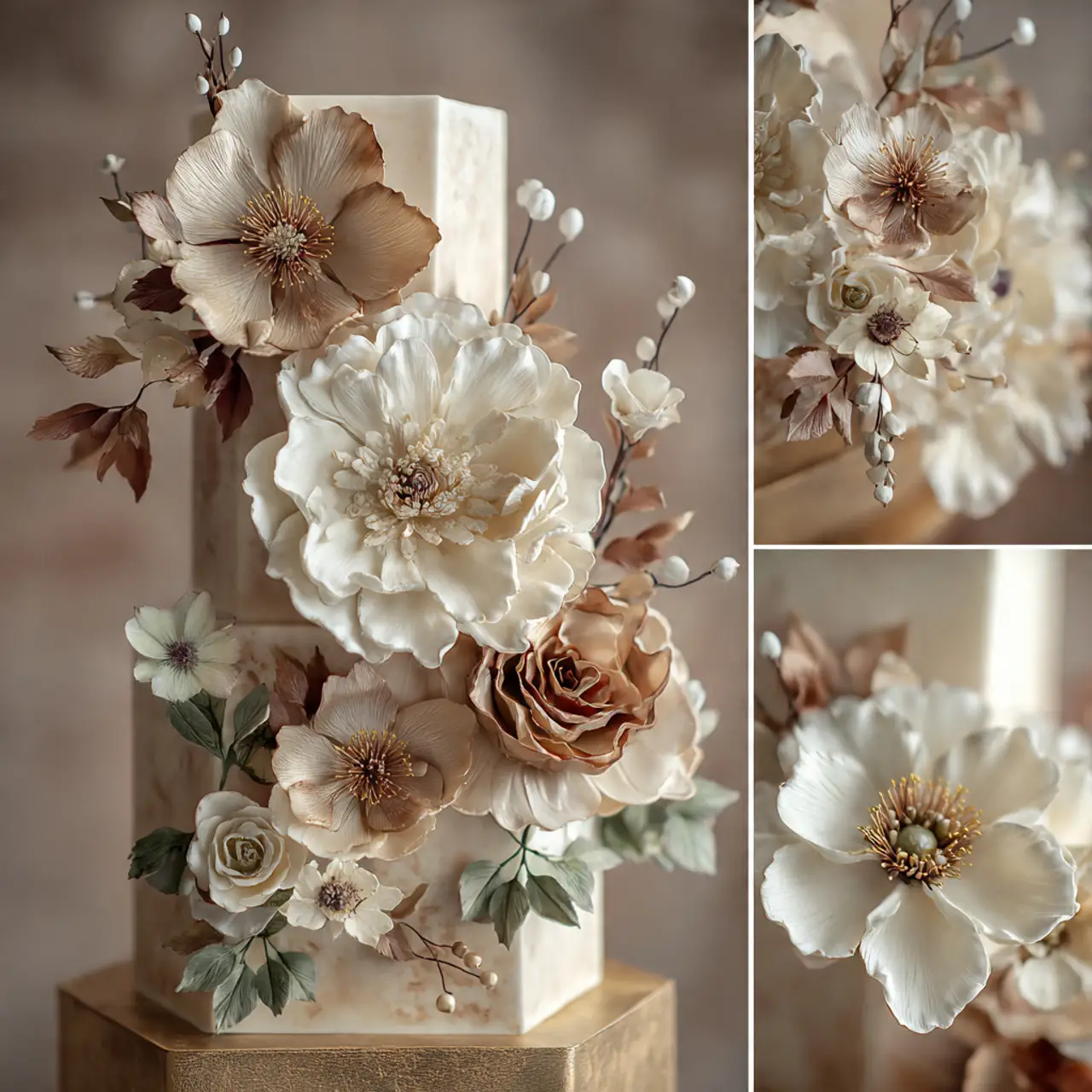 wedding cake flowers