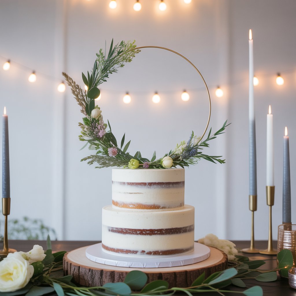 a modern wedding cake topped with a thin JPo0lmEgSle2Ww vD3PnVQ CK5DyR iSVeNkvMyltUNVw 1