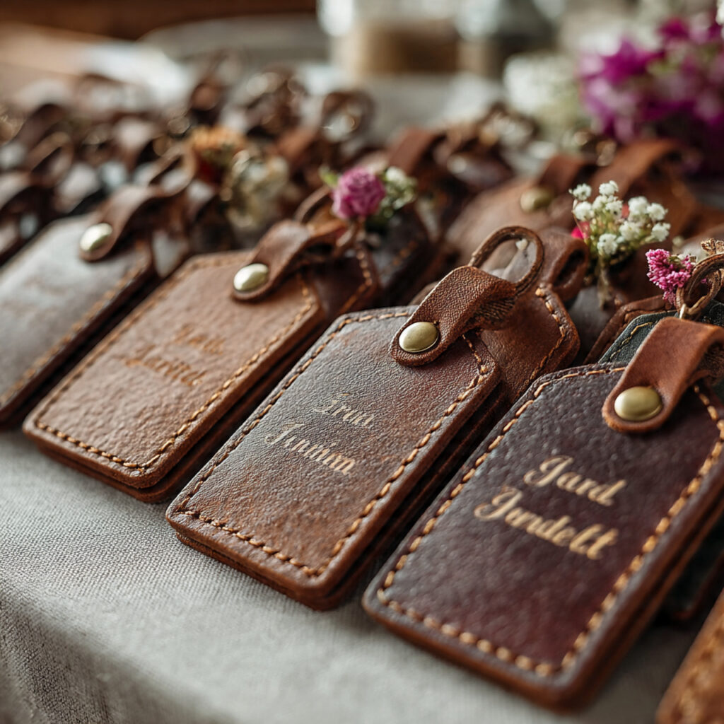 a clean product image of leather luggage