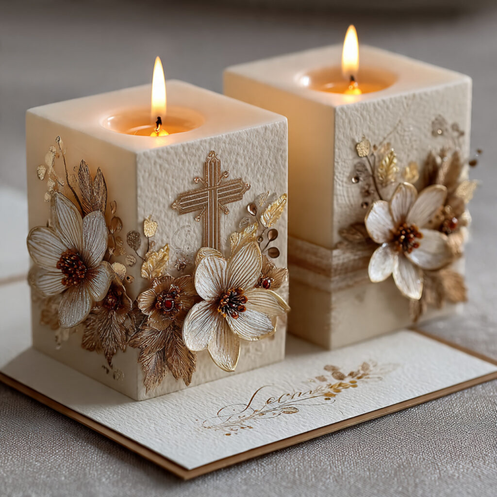 a serene wedding blessing card with soft