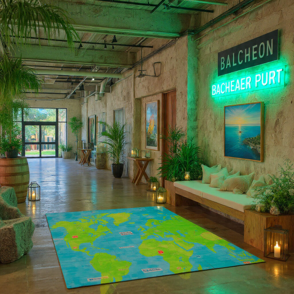 bachelor party entrance decor with a simple 1