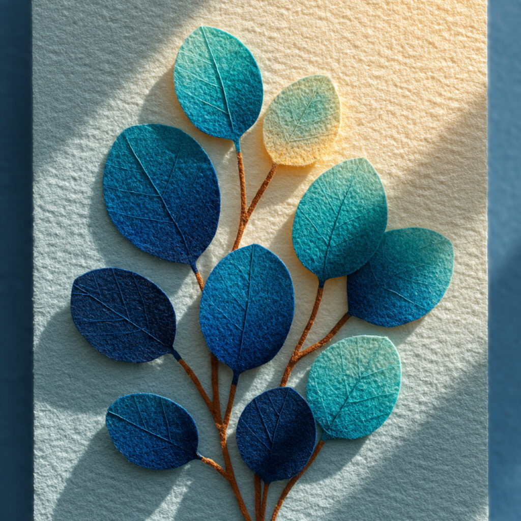 calm and soothing anniversary card with soft