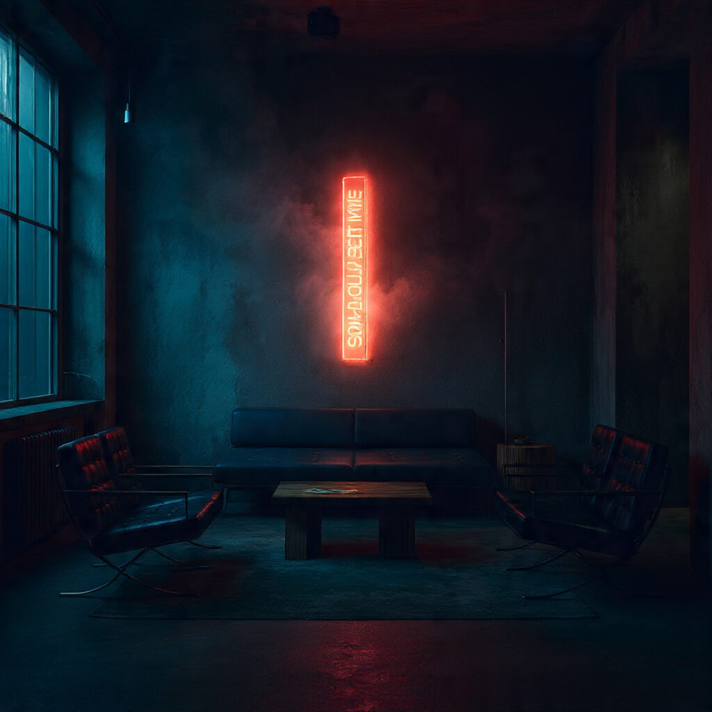 modern bachelor party decor with a dark