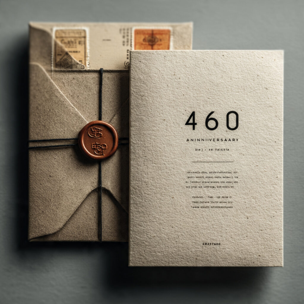 simple straightforward anniversary card with clean layout