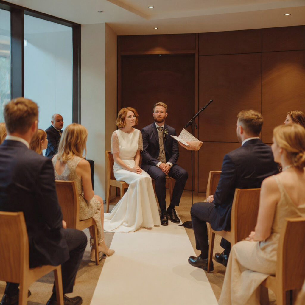 single reader delivering short wedding reading couple 1