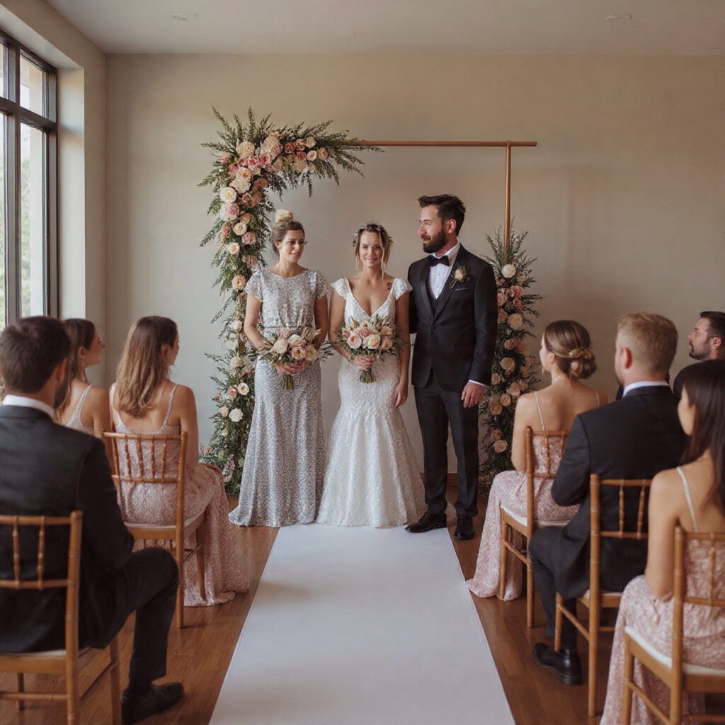 single reader delivering short wedding reading couple 2