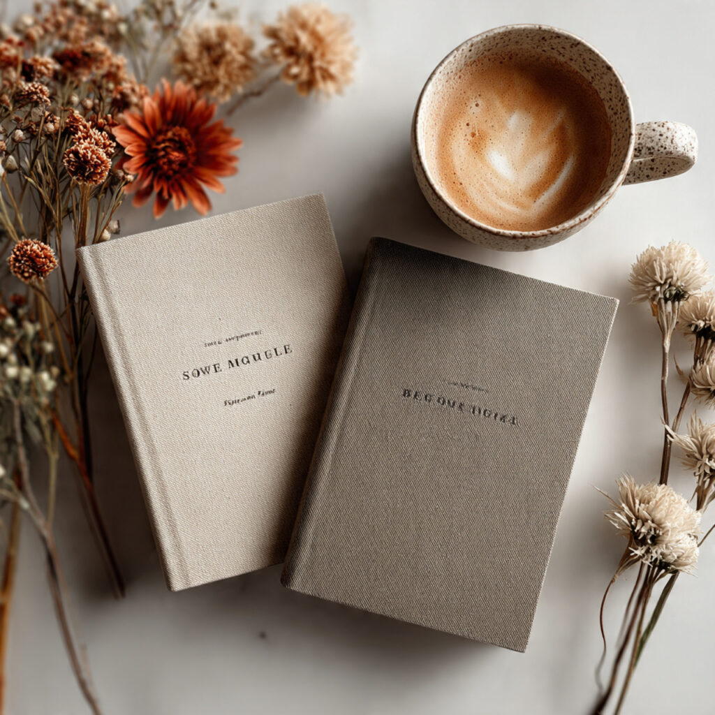 small personalized notebooks with neutral covers simple