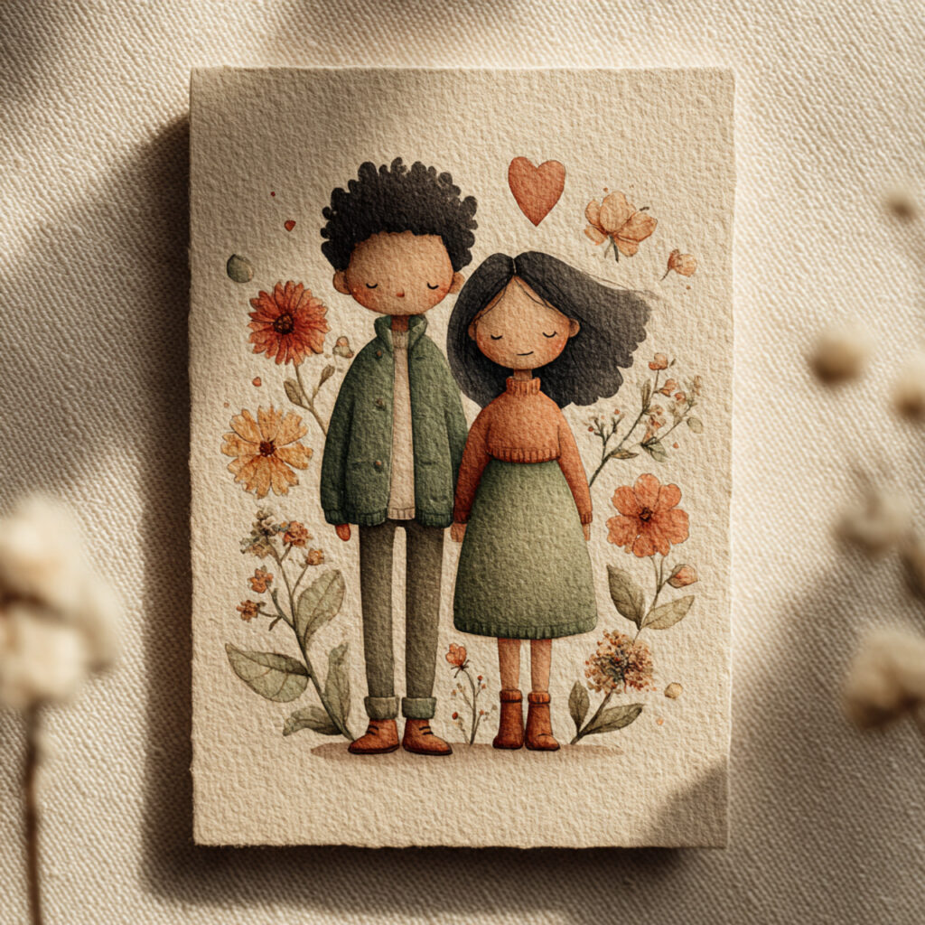 warm heartfelt anniversary card for sibling couple