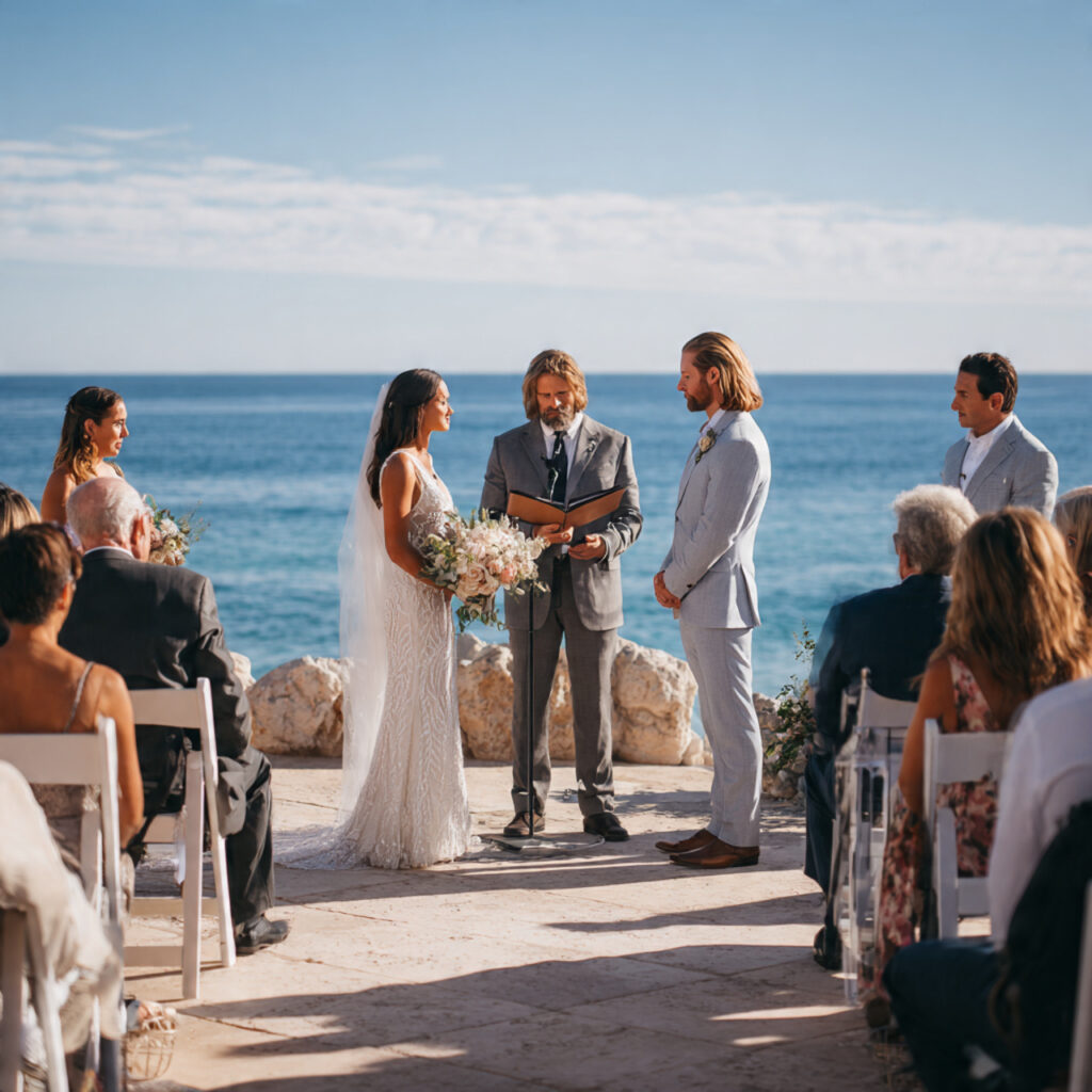 wedding ceremony in progress with smooth transitions