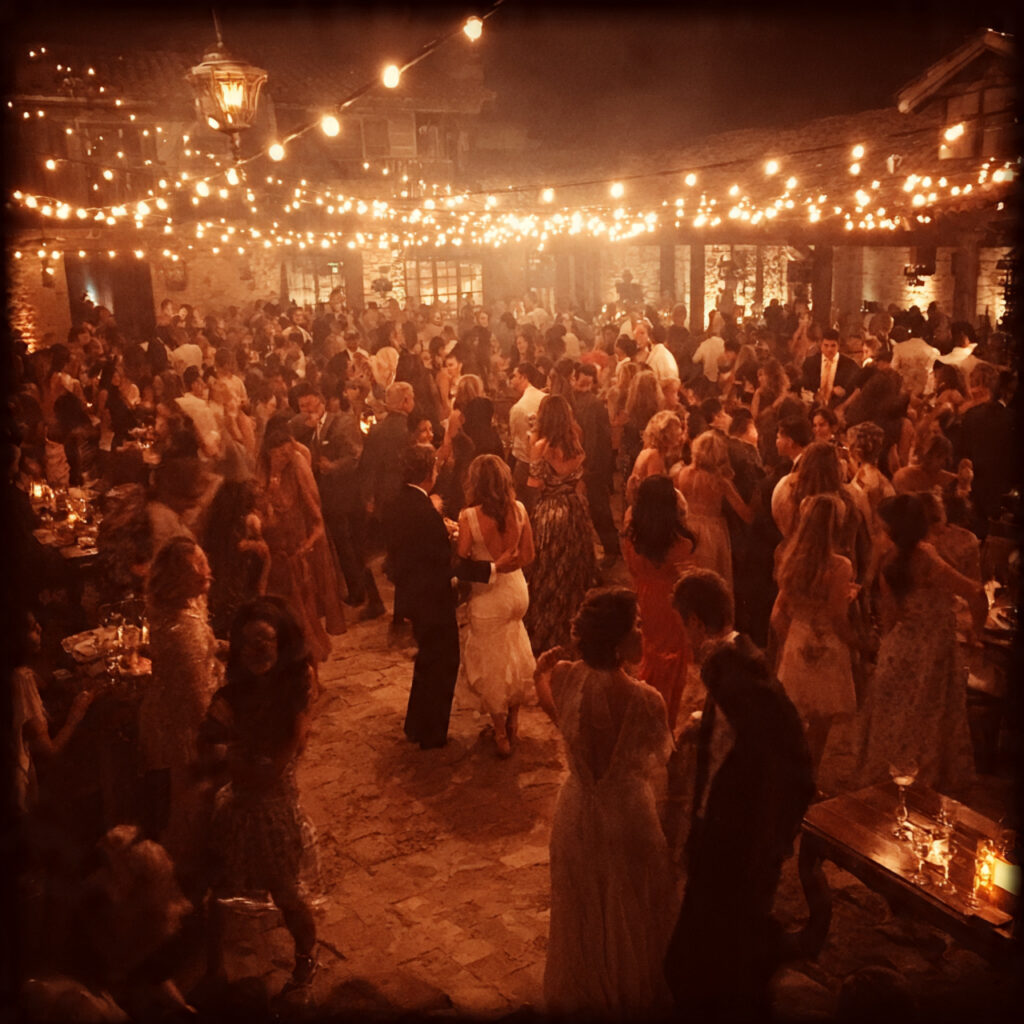 wedding reception dance floor in mexican wedding