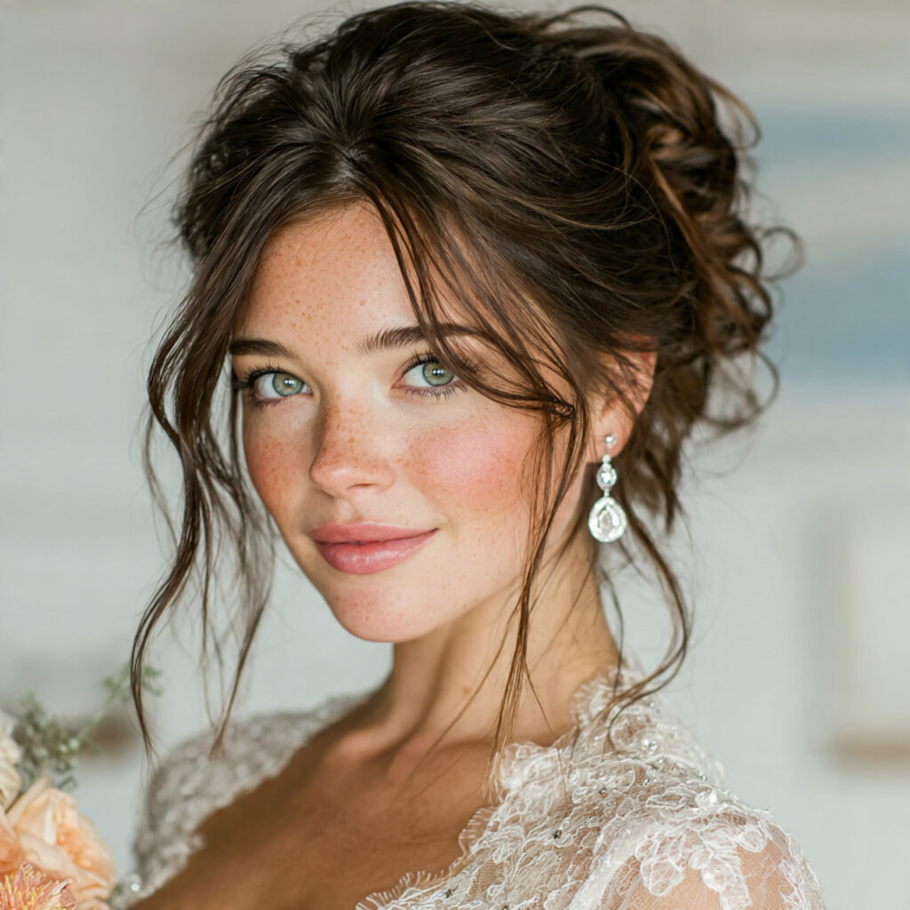 a classic bridal portrait with timeless bridal