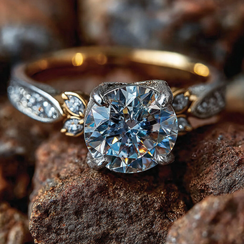 a custom engagement ring showcasing unique claw