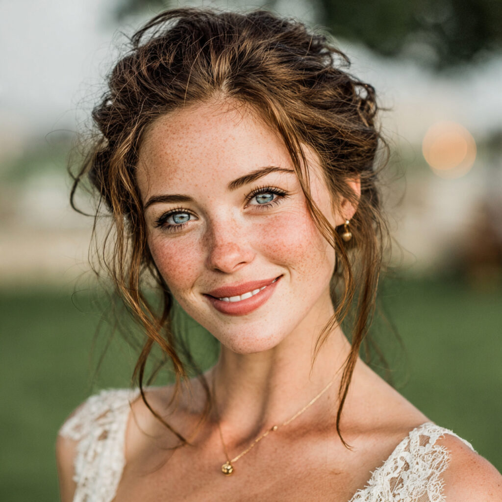a fresh summer bridal portrait with summer