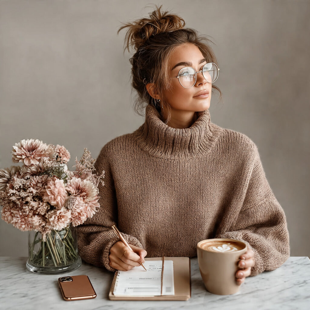 a maid of honor reviewing expenses on