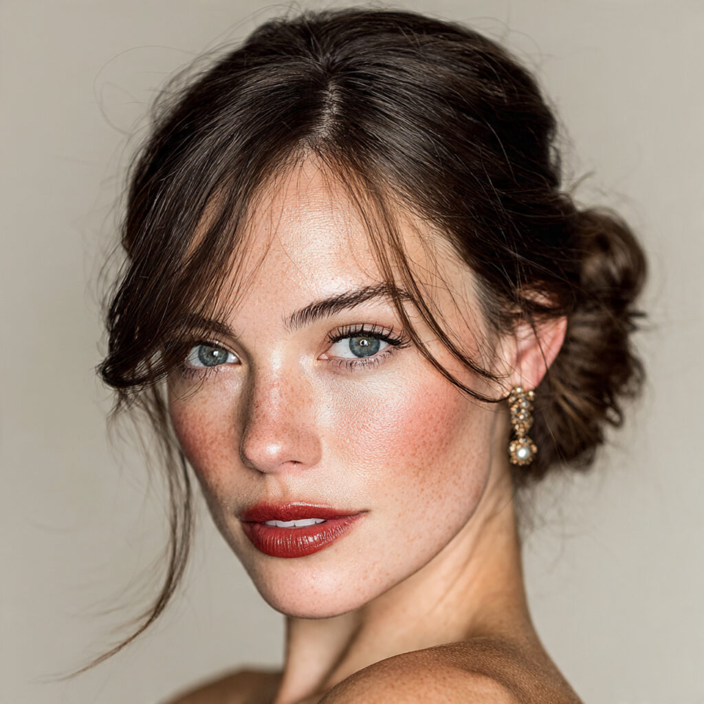 a modern bridal portrait showcasing clean girl