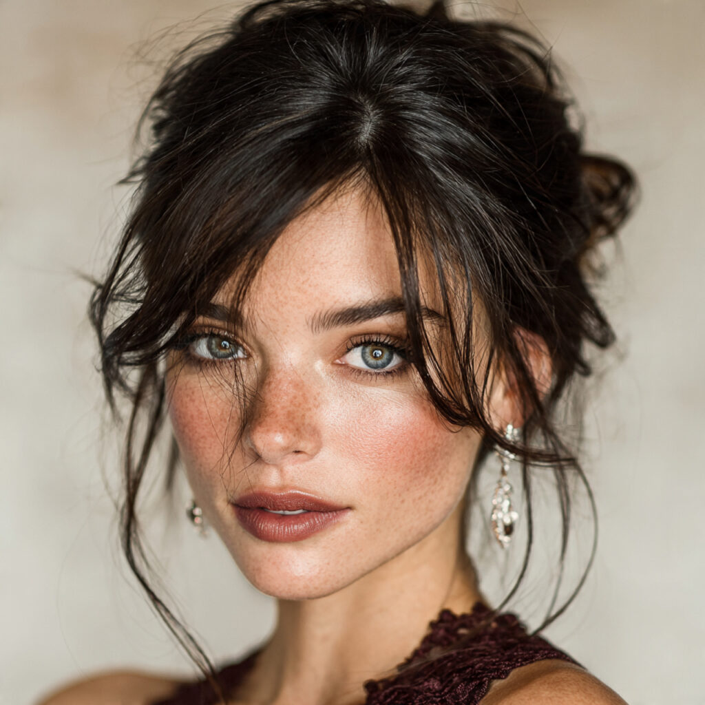 a refined bridal portrait with matte chic