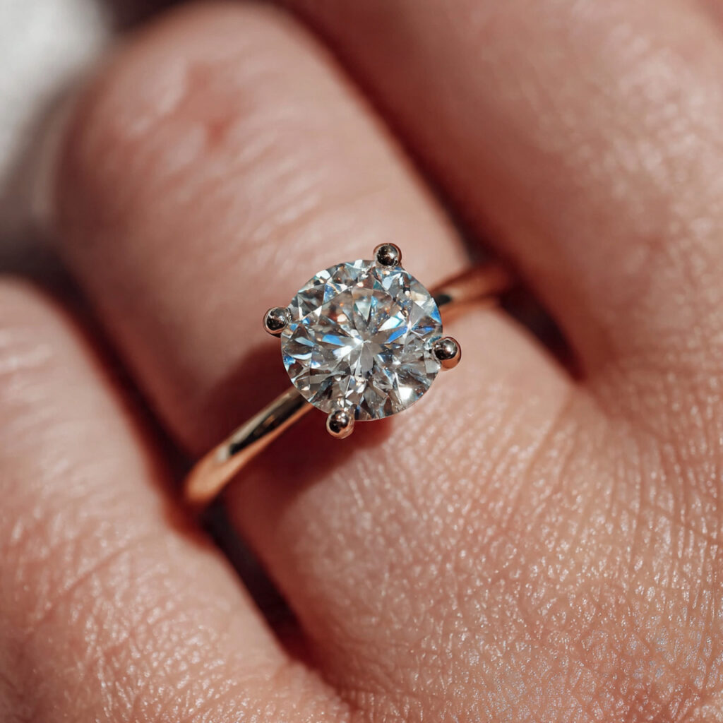 a simple yet elegant custom engagement ring