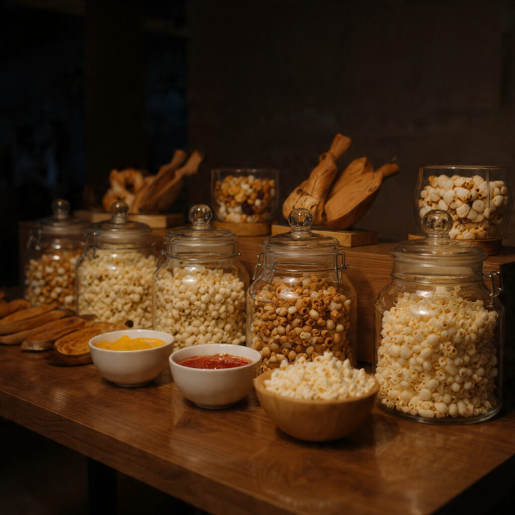 a stylish wedding pretzel snack bar with