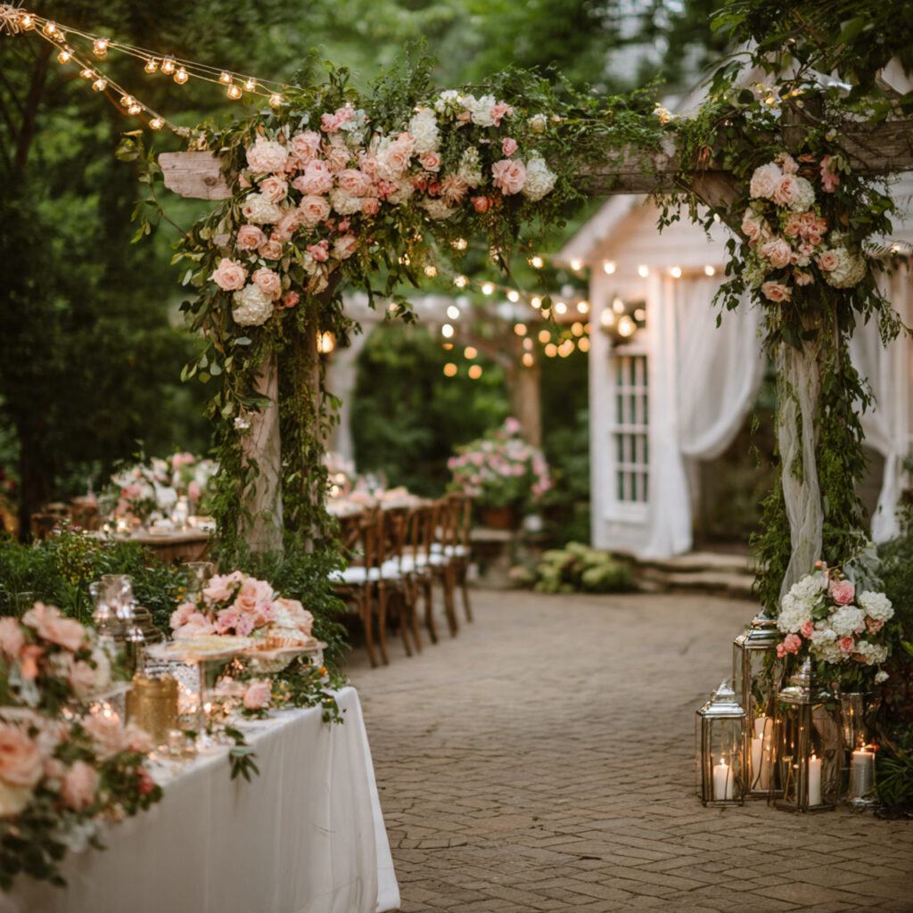 a whimsical and romantic garden wedding with