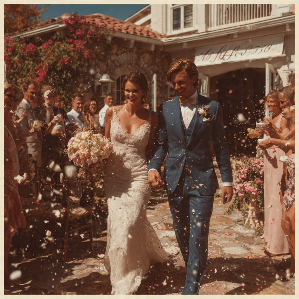 afternoon wedding ceremony followed by early reception