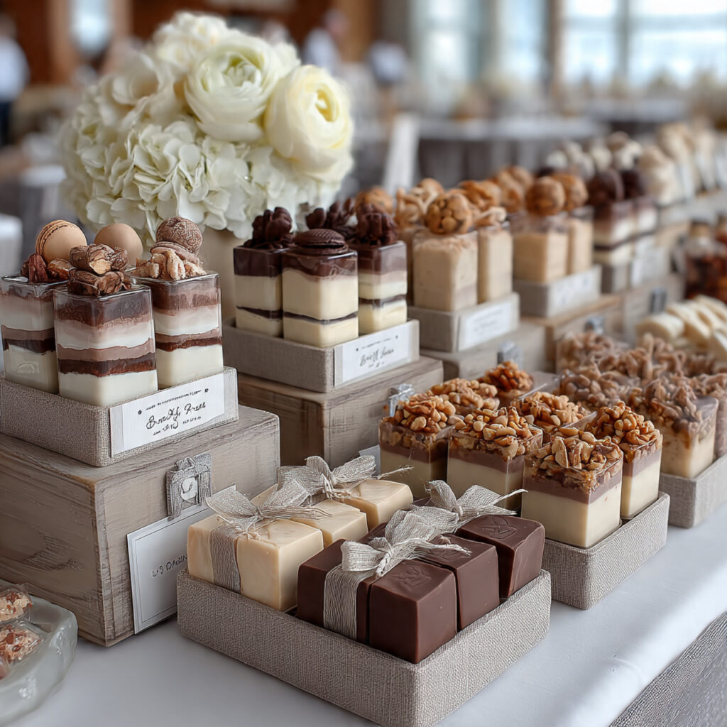 baby shower favor table with simple edible