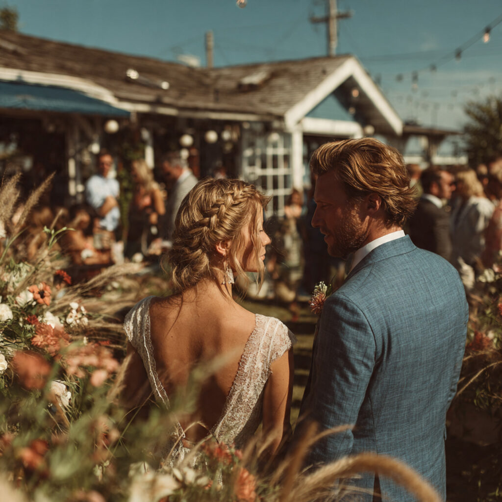 backyard wedding moment captured by a professional